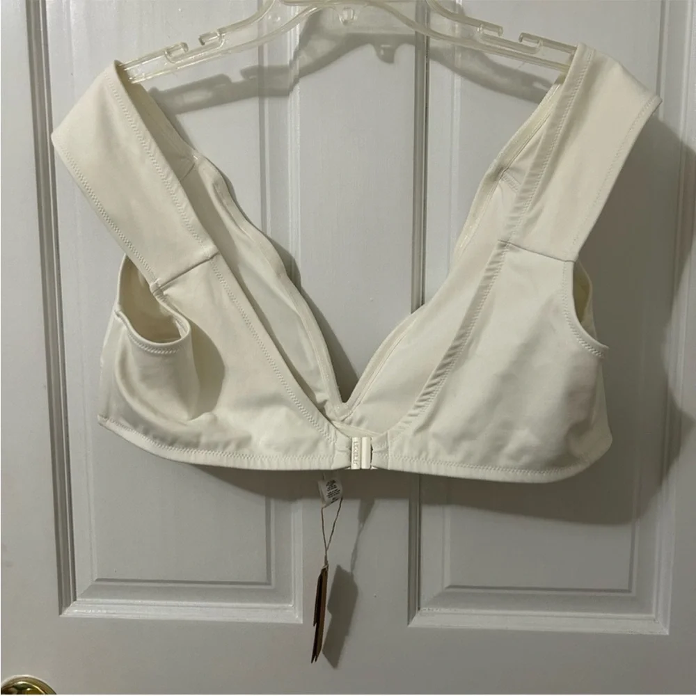 SKIMS Off-the-Shoulder Scuba Shaping Plunge Bikini Swim Top in Marble Size 3X